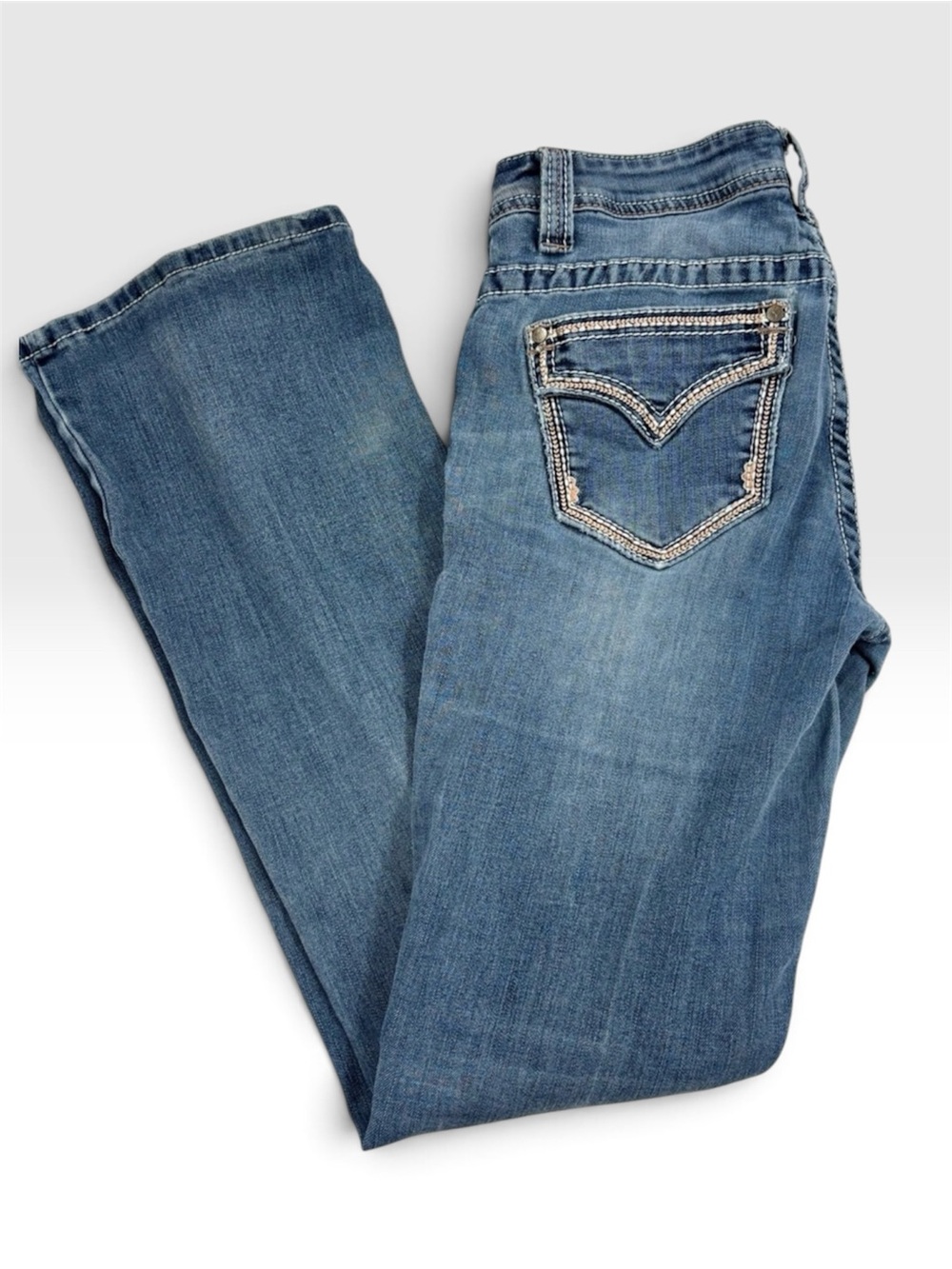 Shyanne Stretch low-rise boot cut jeans